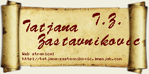 Tatjana Zastavniković vizit kartica